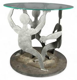 Figural Torch Cut Steel Table