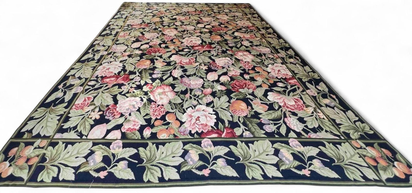 Black Floral Needlepoint Rug (1 of 20)