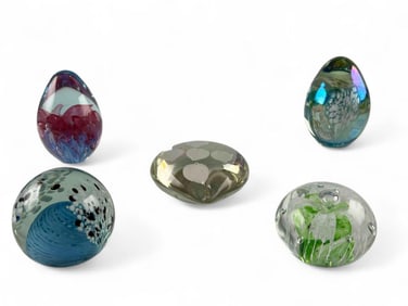 Grouping Of Art Glass Paperweights