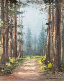 Dorothy T. Dzigurski (American, 20th C.) Redwood Trail, Oil On Canvas