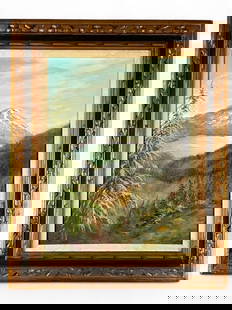Mt. St. Helens, Mid Century Landscape, Oil On Canvas, Signed Clement Schnabel: Mt. St. Helens, Mid Century Landscape, Oil On Canvas, Signed Clement Schnabel. Signed and dated lower right. Signed, dated, and titled on verso. As framed approximately 32.0H x 26.0W x 1.75D in. Sight