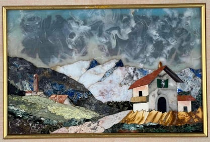 Pietra Dura Mountain Landscape