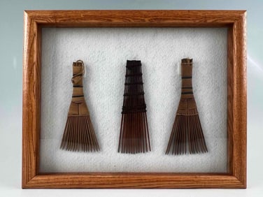 Three African Hair Combs, Democratic Republic of The Congo Or Tutsi