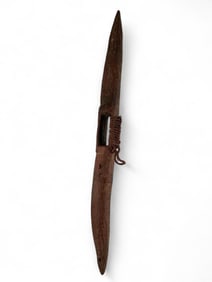 Nigerian Carved Wood & Rope Shield