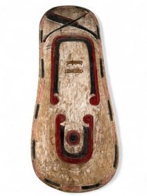 Trobriand Islands Polychrome Wood Shield, Published & Exhibited