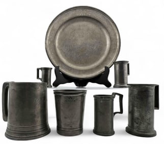 18th & 19th Century Pewter Tableware