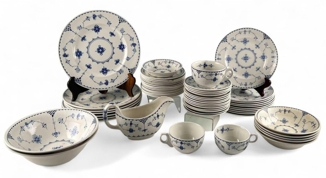 Blue & White China Set, Furnivals & Franciscan (1 of 20)