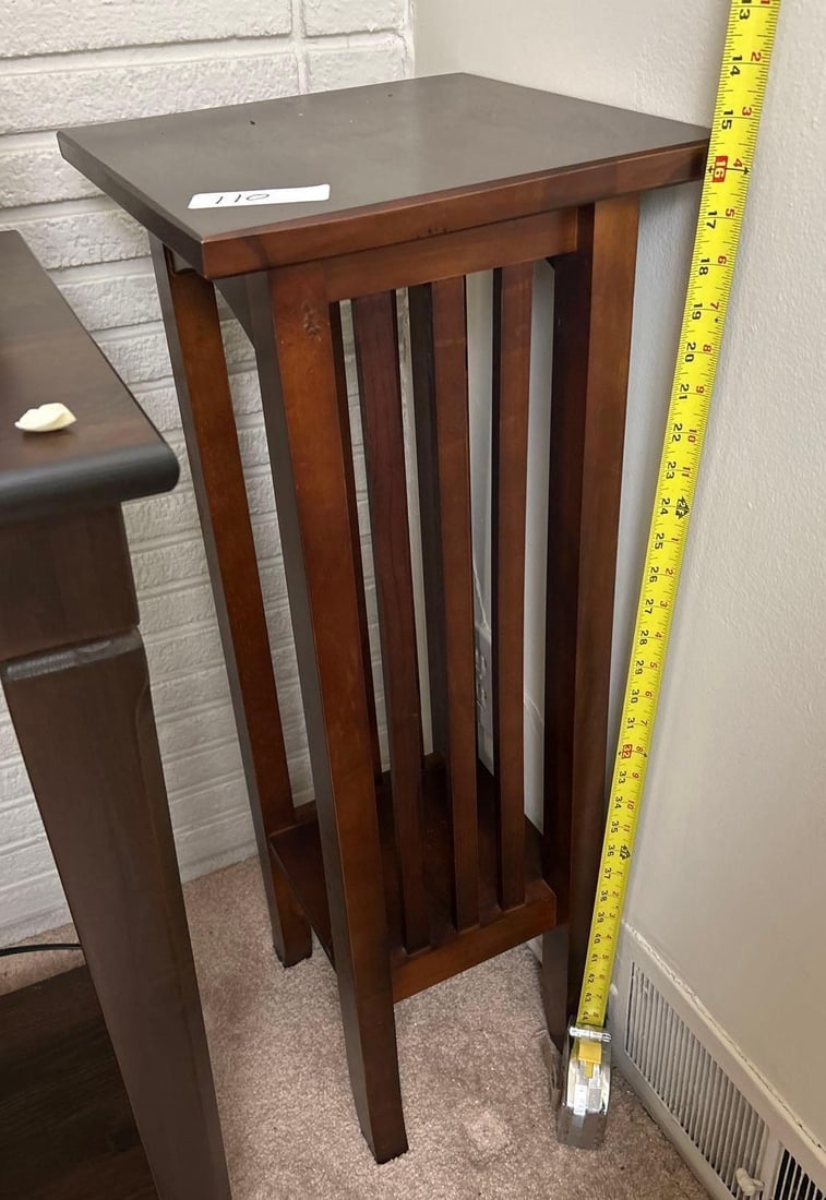 Contemporary Mission Style Plant Stand: Contemporary mission style plant stand.