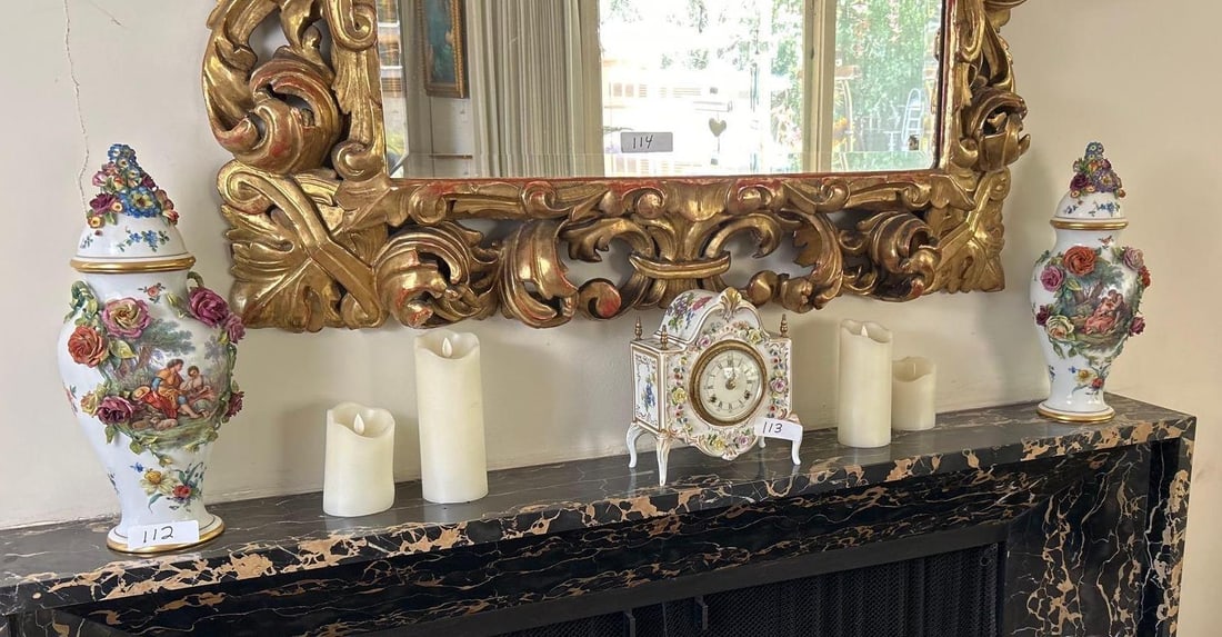 Pair Of Dresden Porcelain Covered Urns (1 of 14)