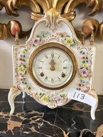 Dresden Porcelain Mantel Clock
