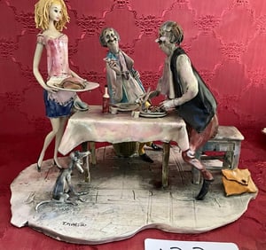 Toni Moretto (Italian, 1929-2011) Ceramic Sculpture, Dinner Table