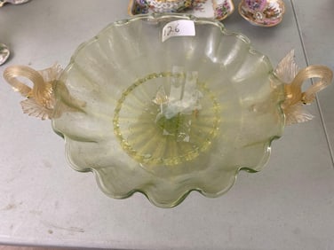 Venetian Glass Console Bowl