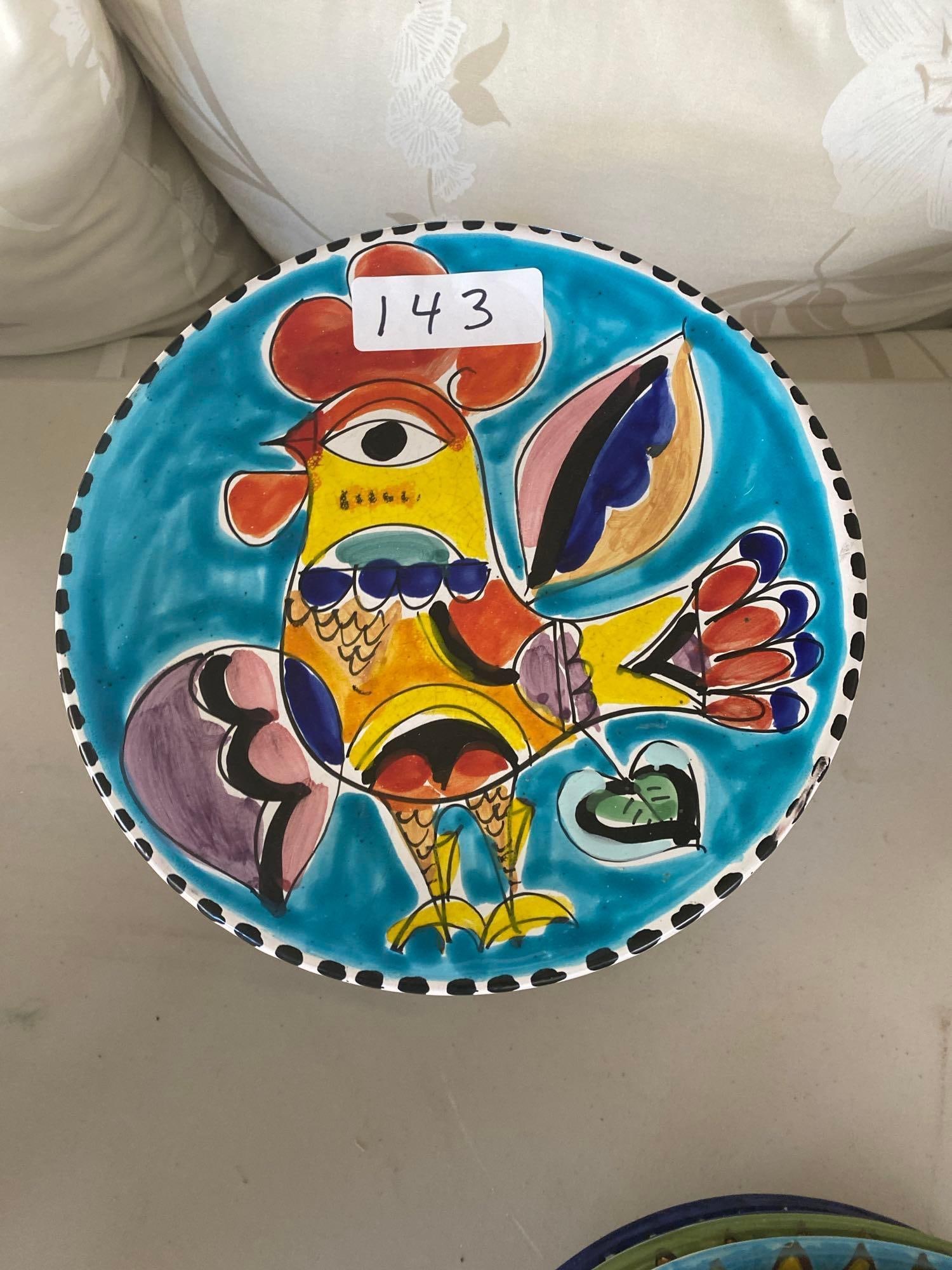 Italian Hand Painted Pottery Plates: Italian Hand Painted Pottery Plates.