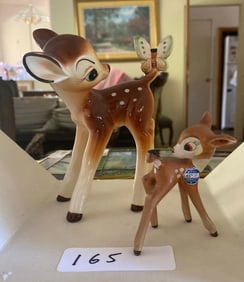 Two Ceramic Walt Disney Bambi Figures.