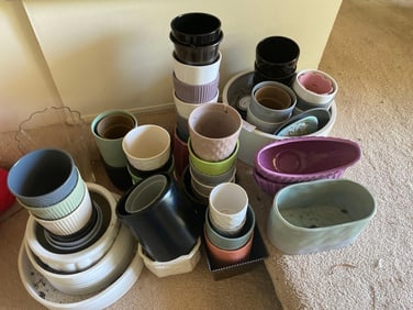 Large Grouping Of Flower Pots