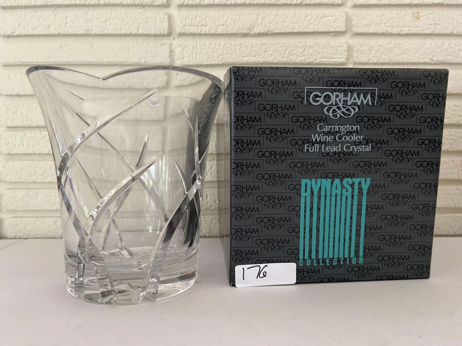 Gorham Carrington Crystal Wine Cooler: Gorham Carrington Crystal wine cooler.