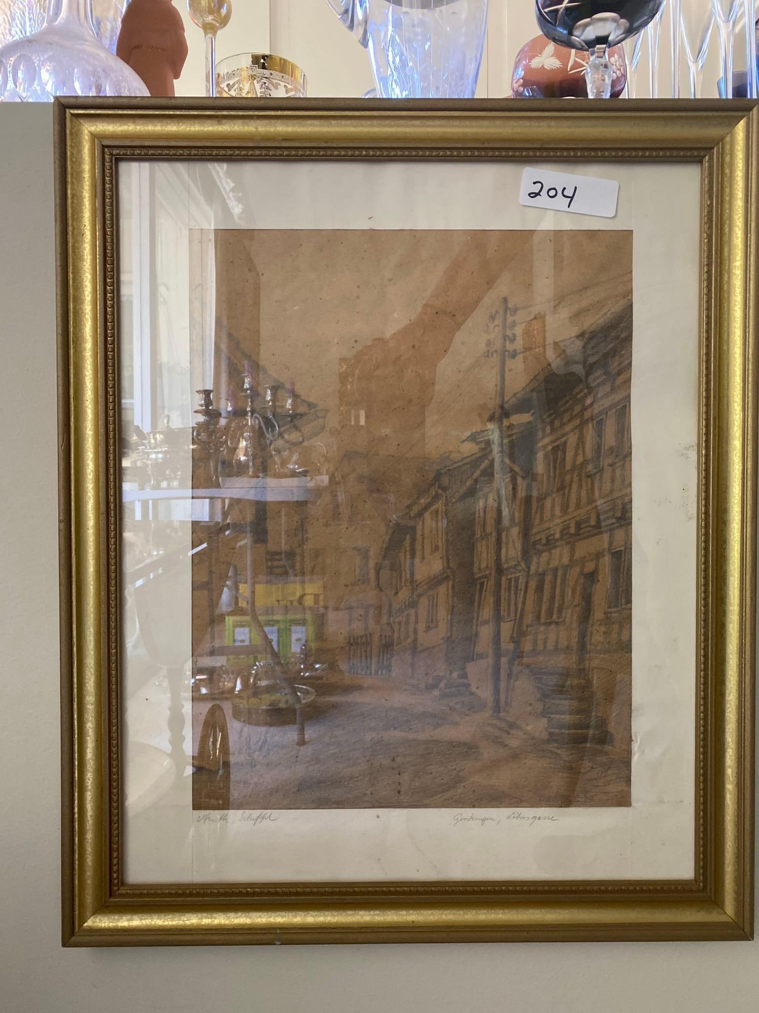 Street Scene Etching, Pencil Signed (1 of 5)