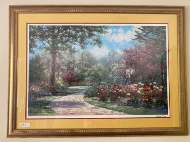 Large Garden Scene Print