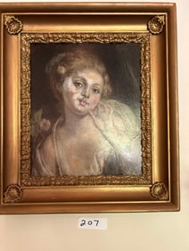 Portrait Of A Woman, Oil On Board