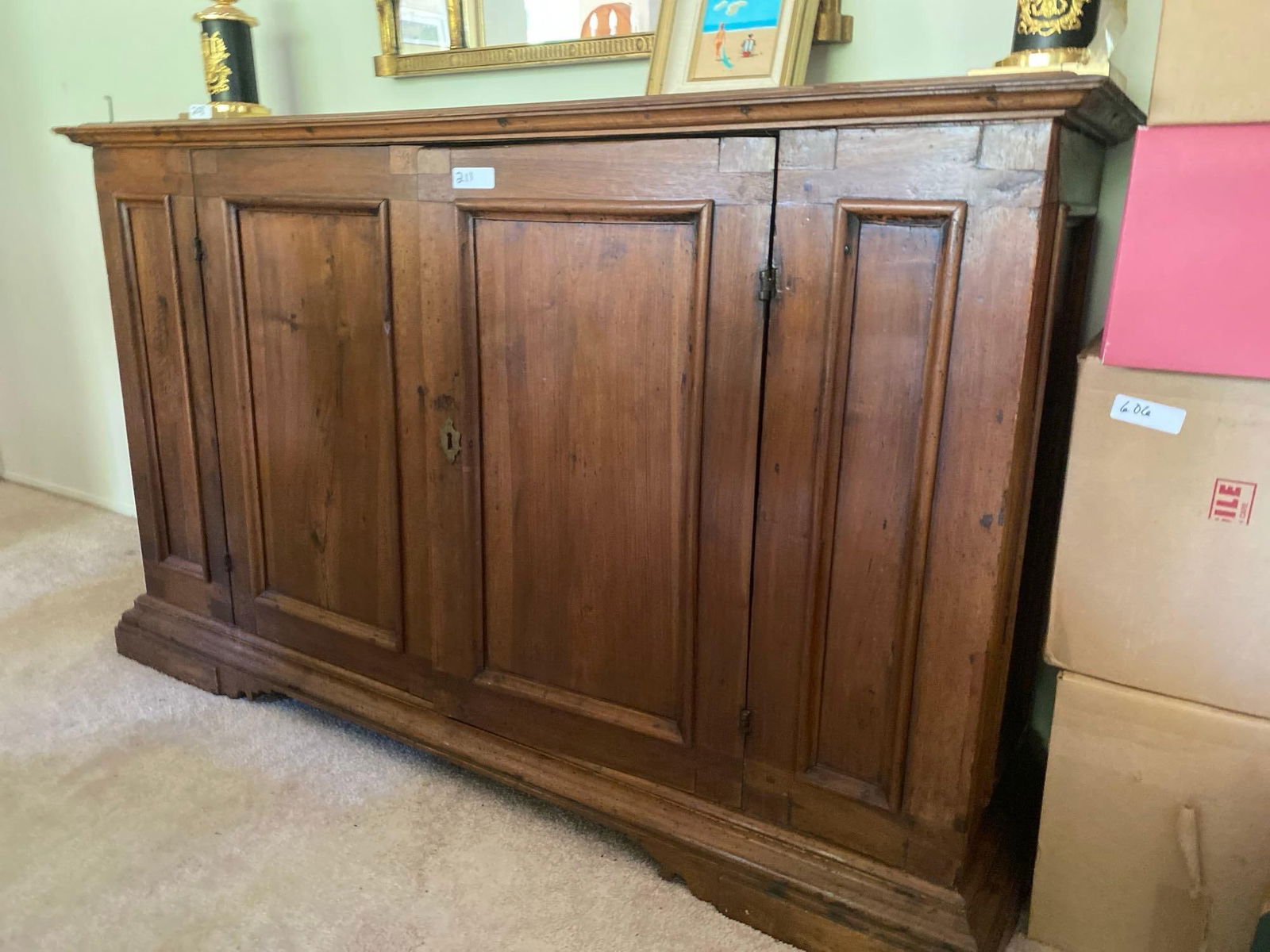 Neoclassical Fruitwood Sideboard, 19Th Century. (1 of 3)