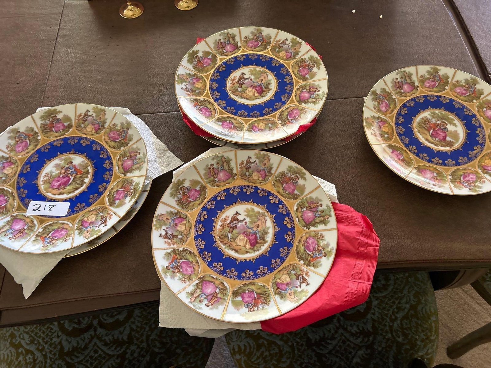 Jkw Bavarian Porcelain Plates: JKW Bavarian porcelain plates.