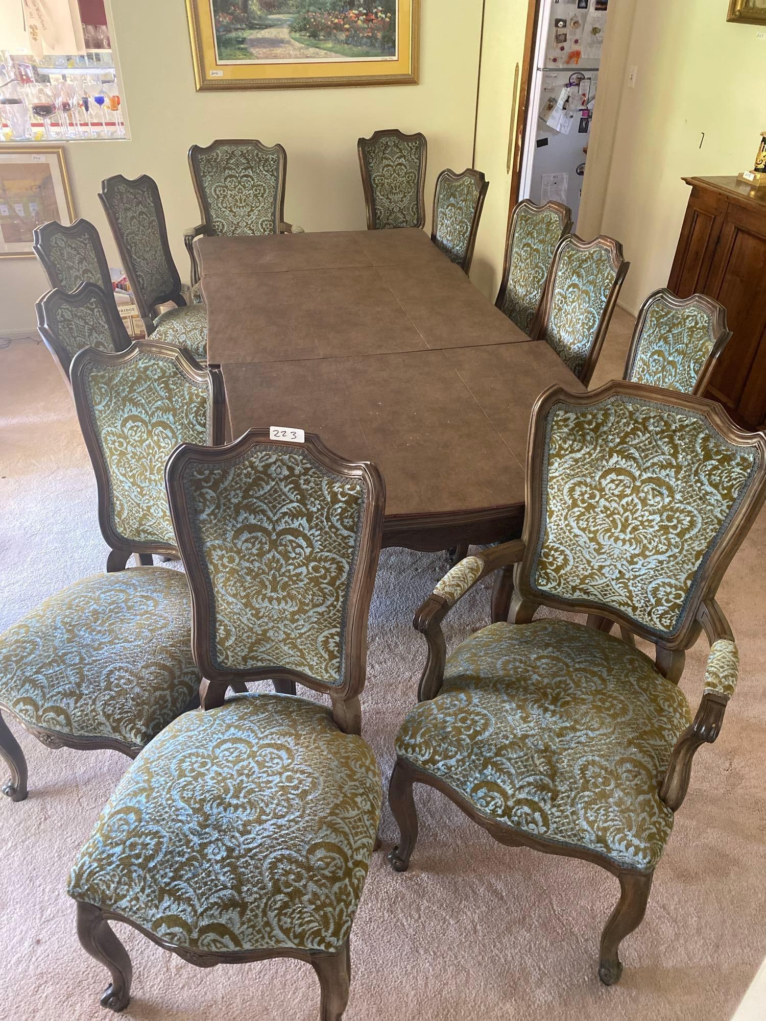 Rococo Style Dining Chairs, Set Of 12: Continental Rococo style dining chairs, set of 12. No shipping available for this lot. Local pickup only.