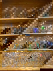 Large Lot Of Wine Stems & Other Glassware