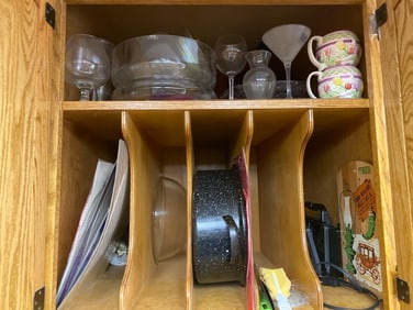 Cupboard Of Kitchen Wares And Glassware
