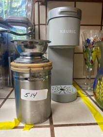 Keurig Coffee Machine And Manual Coffee Grinder