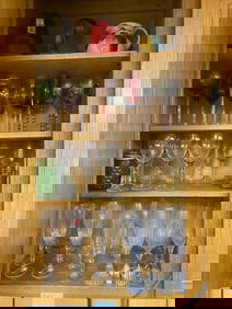 Pitchers And Assorted Glassware, Including Rcr Crystal Champagne Stems