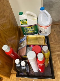 Lot Of Miscellaneous Items Including, Hairspray, Sharpies And Cleaning Supplies