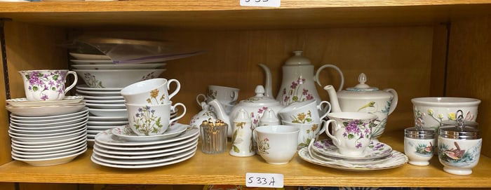 Floral & Bird Pattern Tea Sets Including Royal Worcester