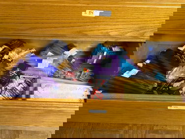 Drawer Of Candles, Light Bulbs, And More