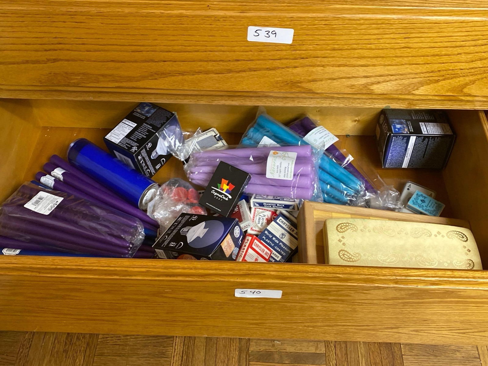 Drawer Of Candles, Light Bulbs, And More (1 of 4)