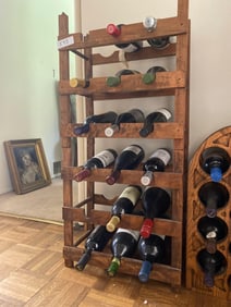 Six Shelf Wooden Wine Rack