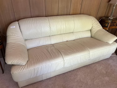 White Leather Sofa