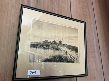 Country Scene Etching