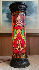 Stained Glass Lighted Pillar