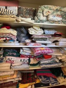 Four Shelves Of Linens, Many New In Package