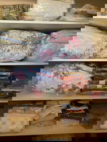 Four Shelves Of Linens Many New In Package