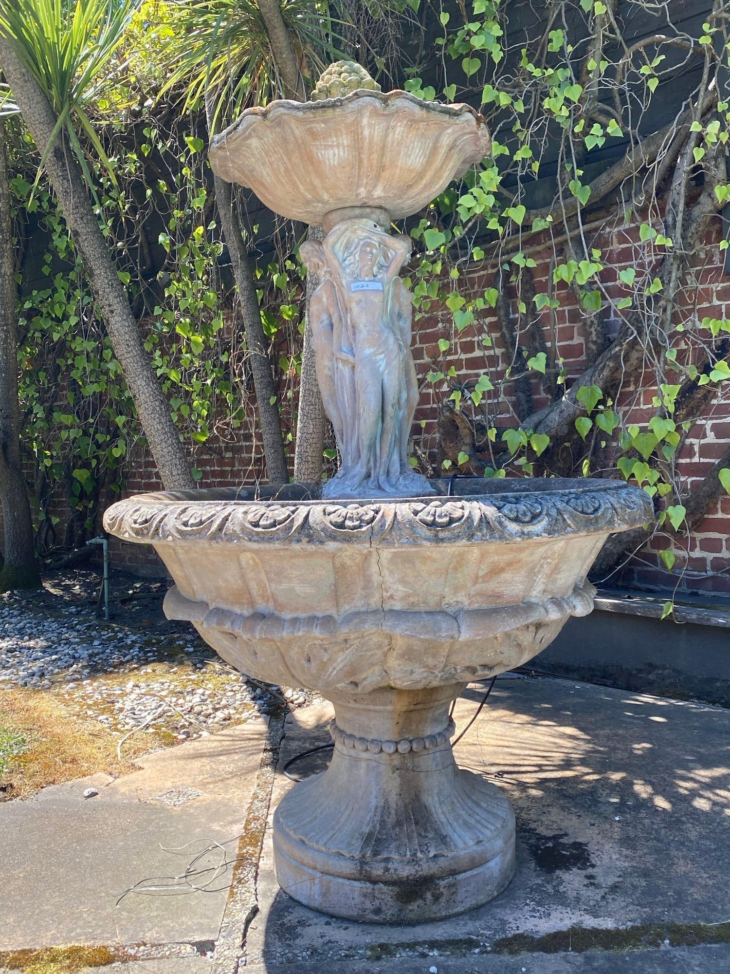 Large Two-Tier Goddess Fountain (1 of 4)
