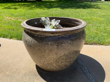 Brown Speckled Ceramic Pot