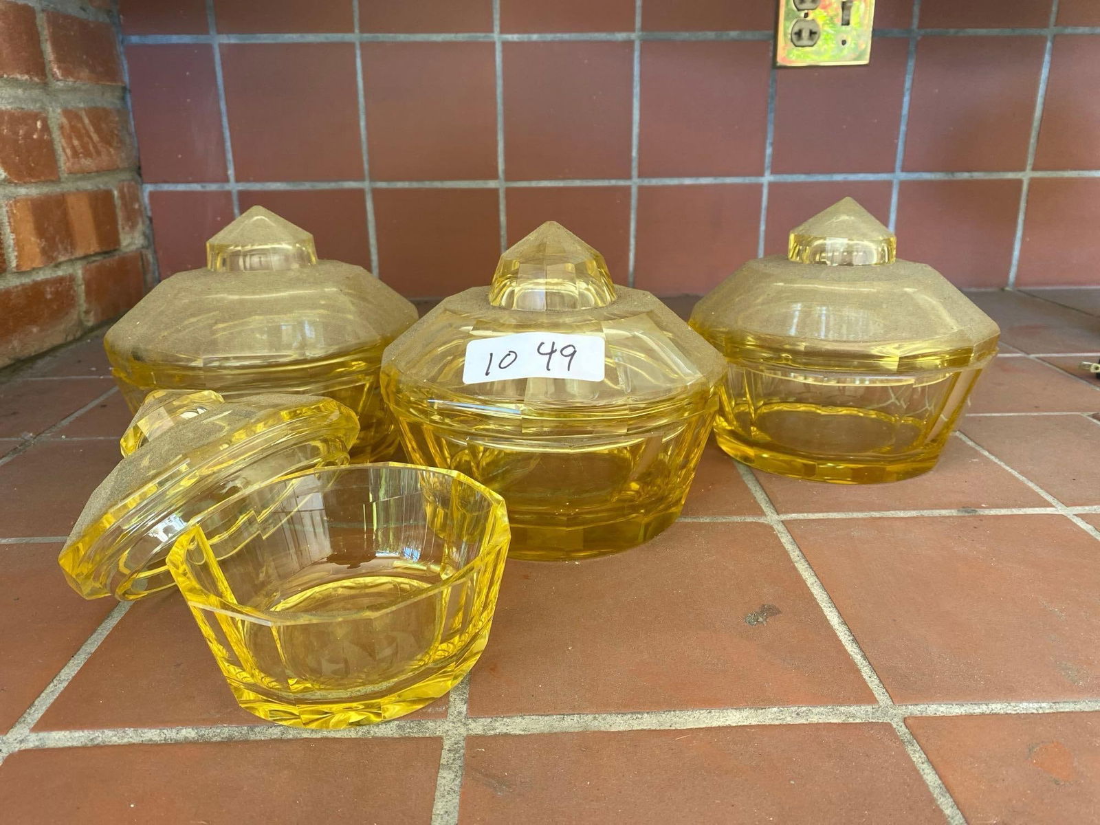 Four Crystal Vanity Jars (1 of 2)
