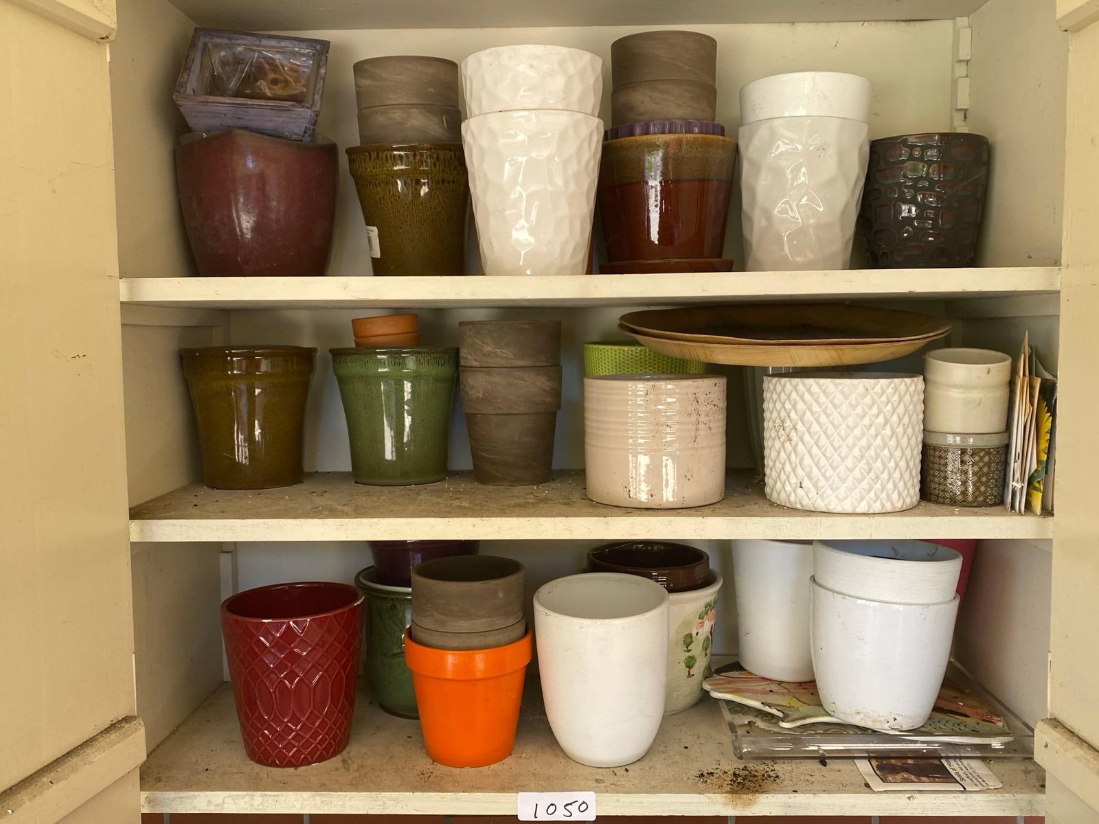 Grouping Of Garden Pots: Grouping of garden pots.