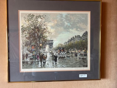 After Antoine Blanchard, Boulevard De La Madeleine, Paris Scene Limited Edition Print
