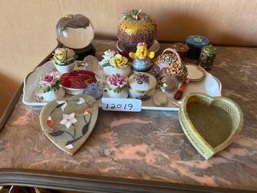 Collection Of Limoge, Crystal, Cloisonne, And More