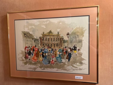 Urbain Huchet, Opera Garnier Paris, Lithograph