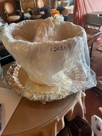 Grapevine Motif Punch Bowl Set, Never Opened