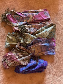 Six Pashmina Scarves