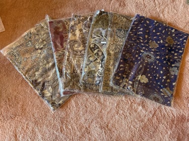 Six Pashmina Scarves New In Bag
